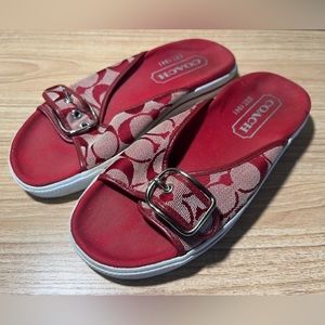 Red and White Coach Slides